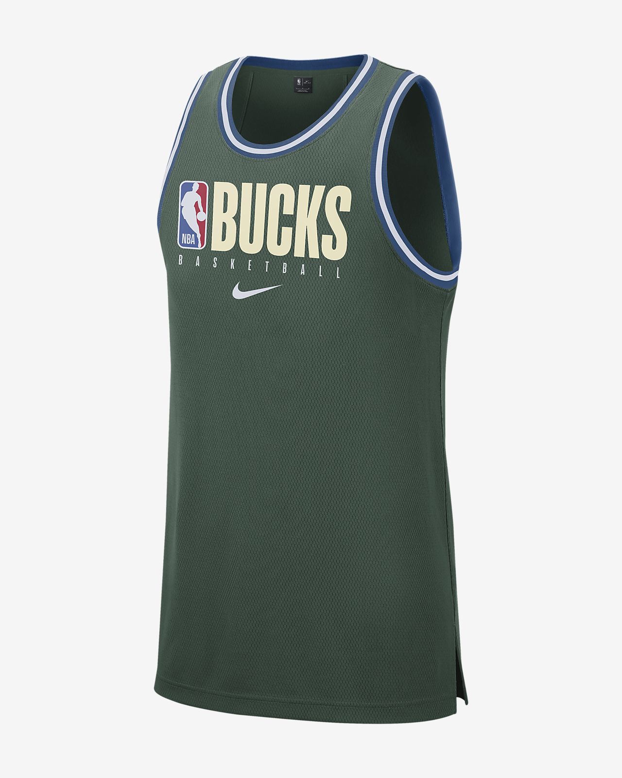 Camiseta De Tirantes De La Nba Para Hombre Milwaukee Bucks Nike Dri Fit