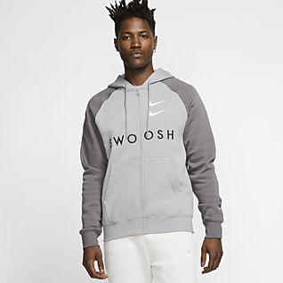 Nike – Khaki Schlupfjacke aus Winter Fleece mit kurzem Reißverschluss Nike – Khaki Schlupfjacke aus Winter Fleece mit kurzem Reißverschluss