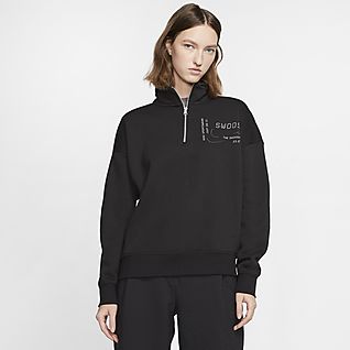 New Women's Nike District 72 LS Long Sleeve Crew Black Gray New Women's Nike District 72 LS Long Sleeve Crew Black Gray