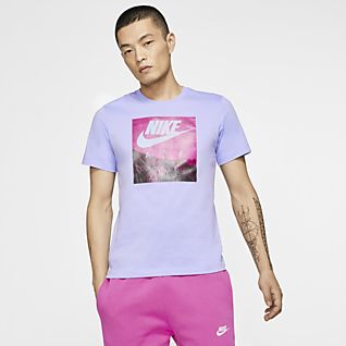 purple and pink nike shirt