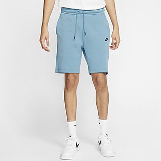 light blue nike fleece shorts
