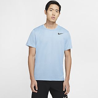blue nike gym top