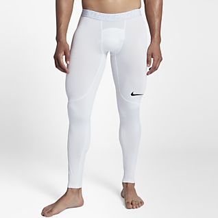 white nike pro leggings