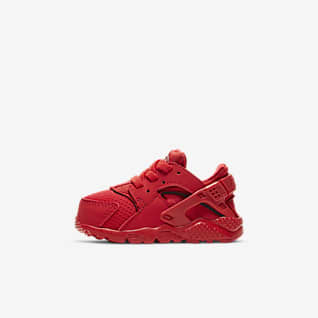 all red huarache shoes