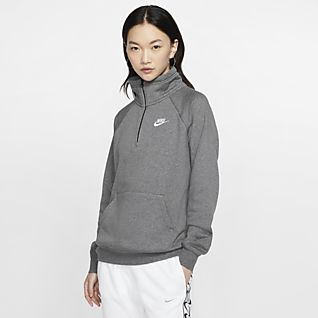 New Women's Nike District 72 LS Long Sleeve Crew Black Gray New Women's Nike District 72 LS Long Sleeve Crew Black Gray