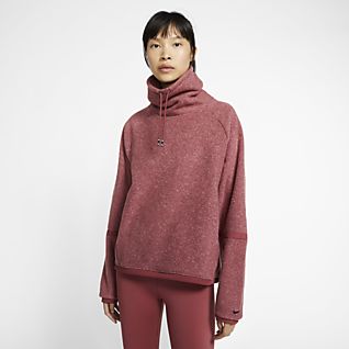 women's nike therma graphic fleece training top