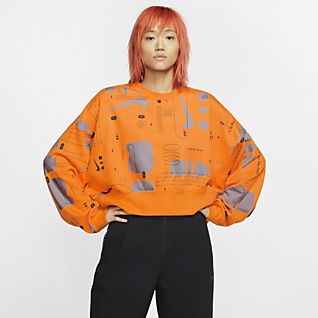 nike orange sweatshirt womens
