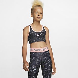 girls white nike sports bra