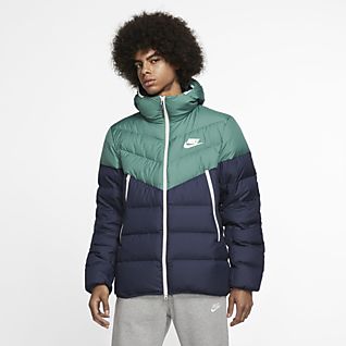 nike padded down hooded jacket