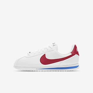 cortez shoes red and white