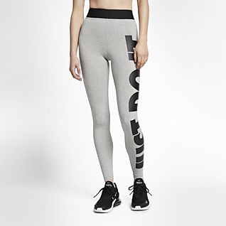 Damen Sporthosen Nike Leggings LEG A SEE LOGO grau Damen Sporthosen Nike Leggings LEG A SEE LOGO grau