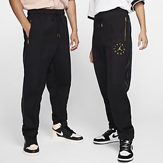 sweatpants and jordans