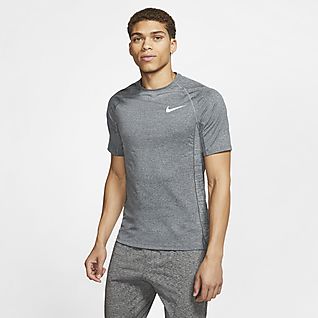 nike grey gym top