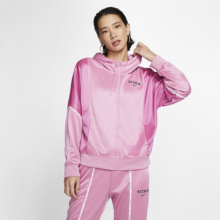 Casaco com fecho completo e capuz para mulher