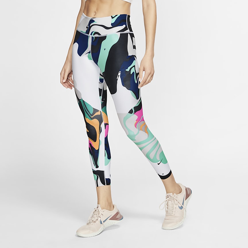 nike training all over print tights