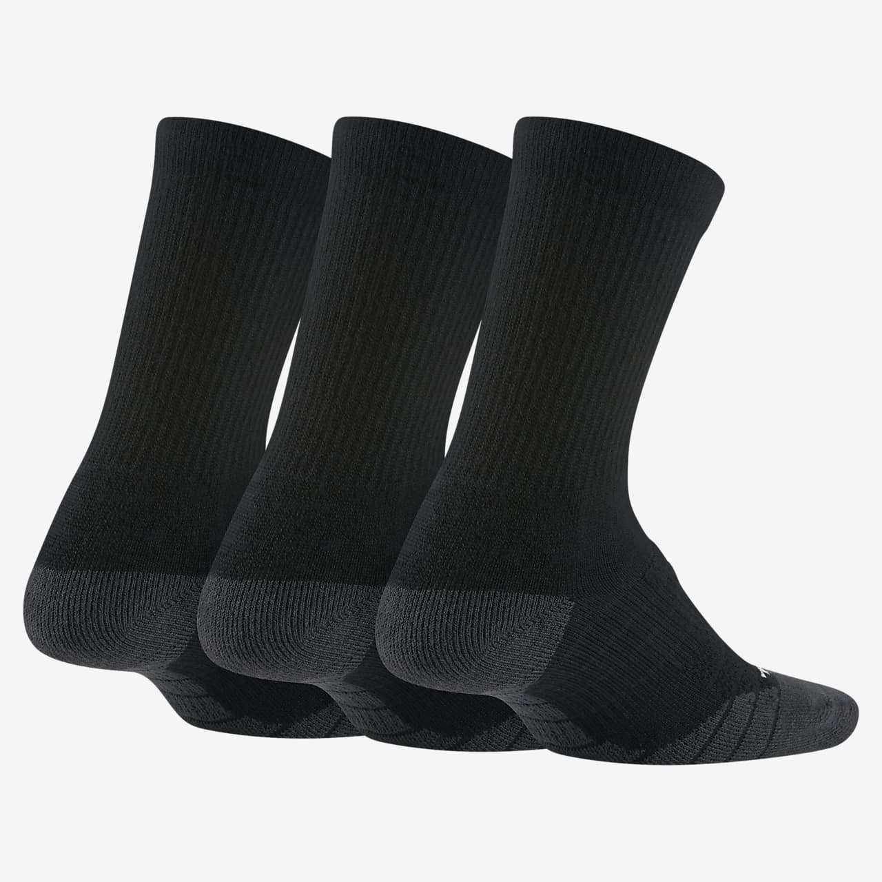 nike dri fit black crew socks