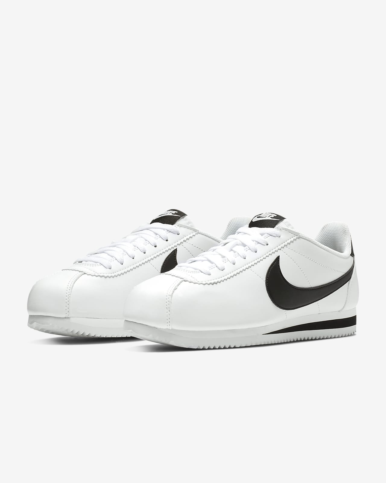 black and white cortez shoes