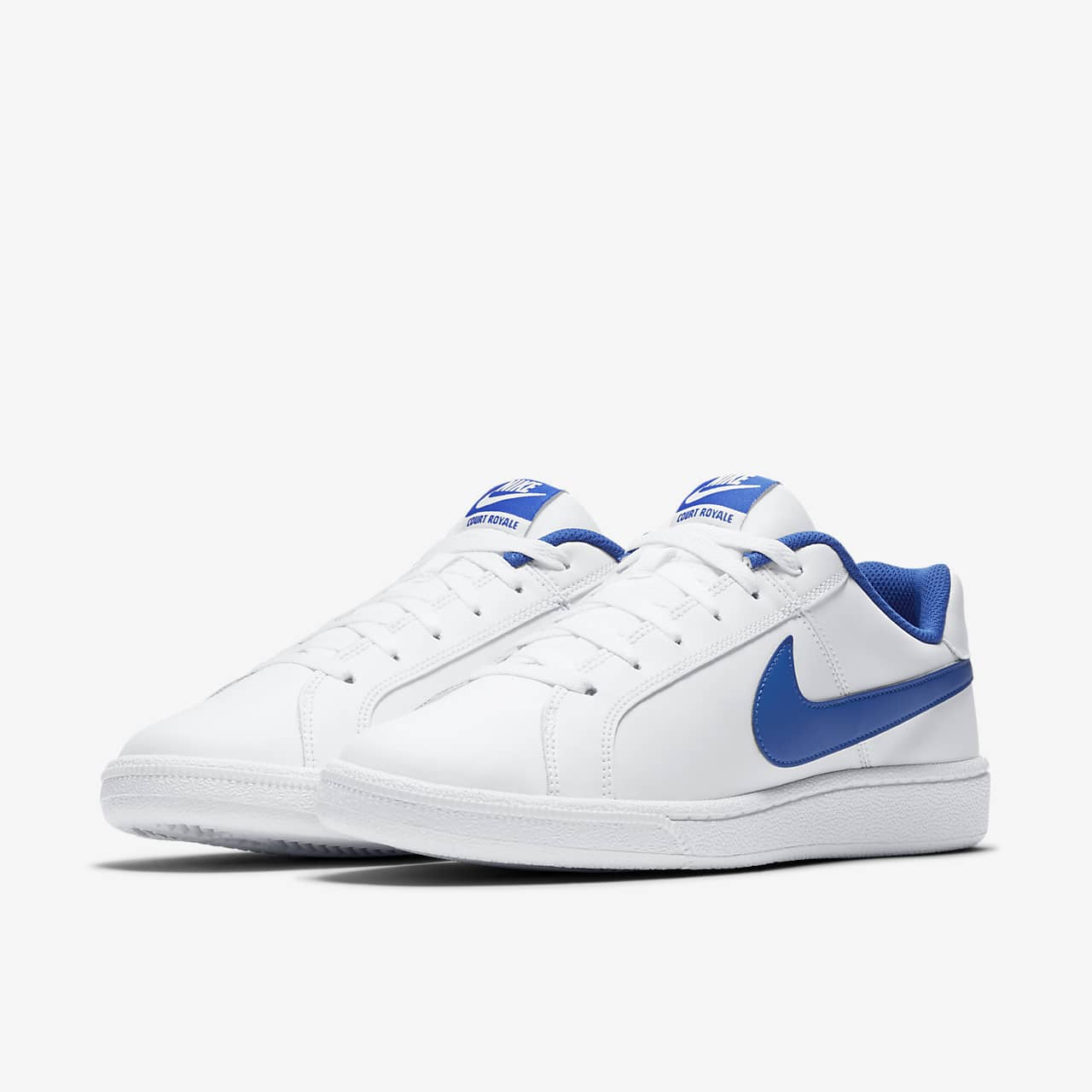 nike court royale white blue