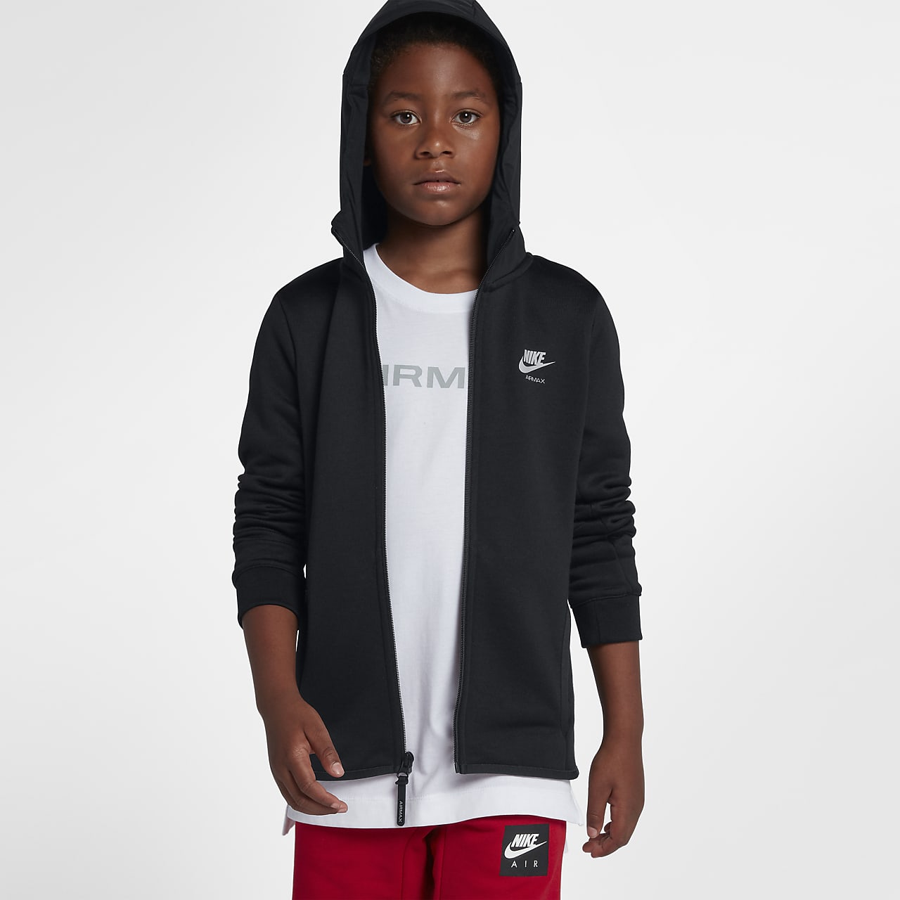 Nike Air Max Older Kids' (Boys') Full-Zip Hoodie. Nike EG