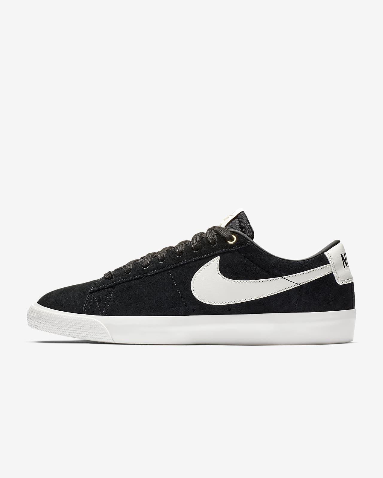 nike blazer low black suede