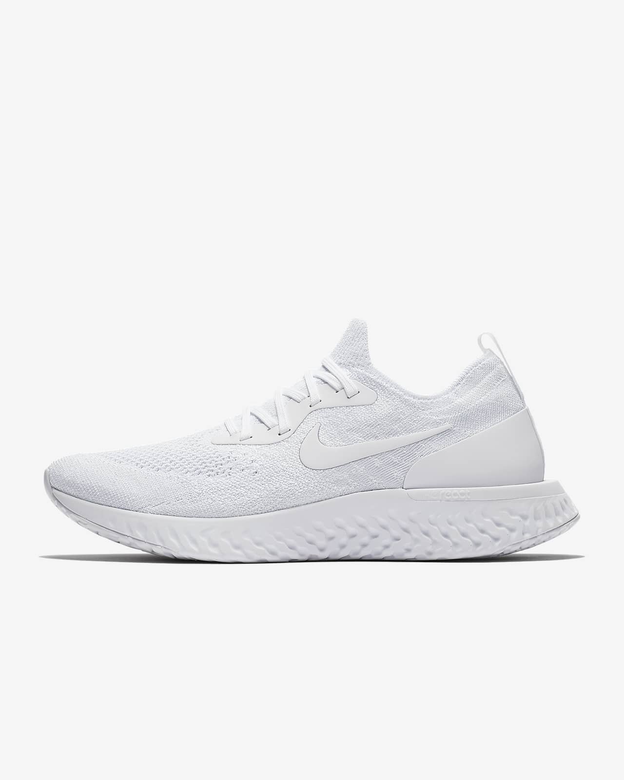nike flyknit running shoes white