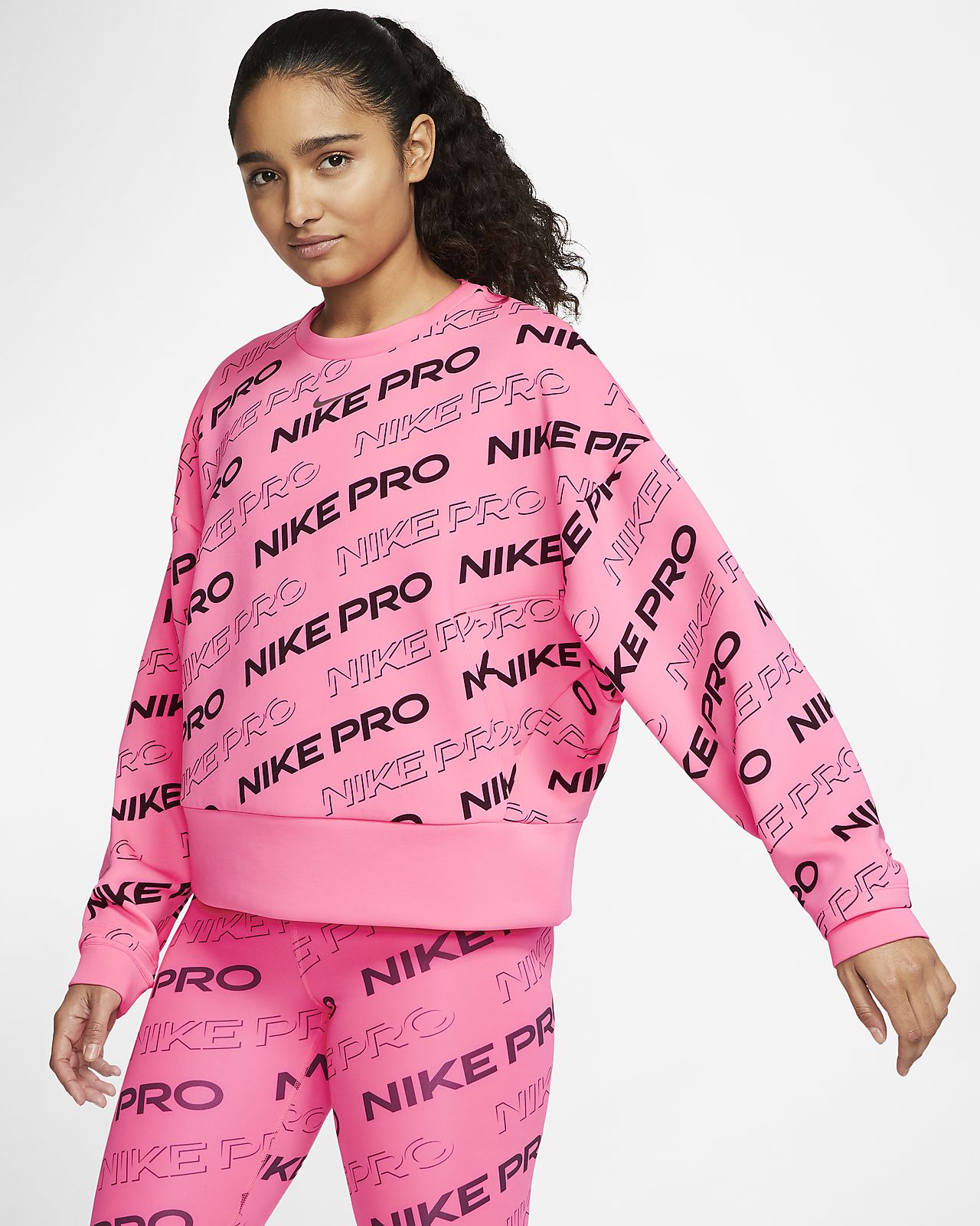 Nike Pro Women's Fleece Crew. Nike HR
