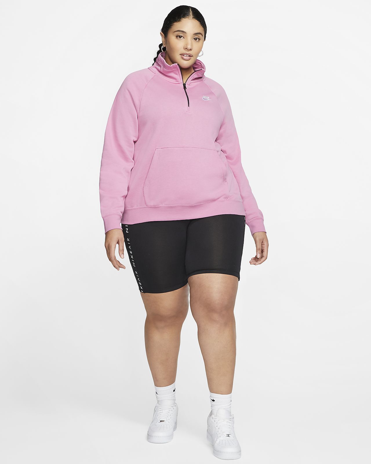 3 women's nike sportswear essential quarter-zip fleece top 3 women's nike sportswear essential quarter-zip fleece top