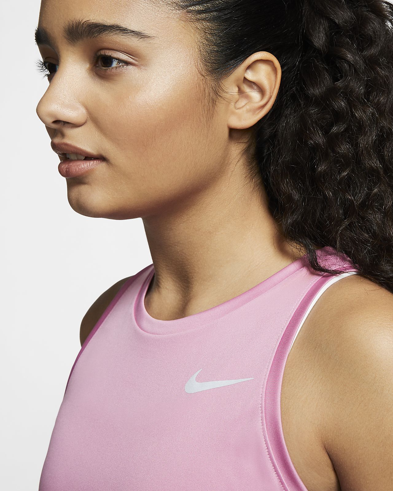 nike miler women's cropped running tank