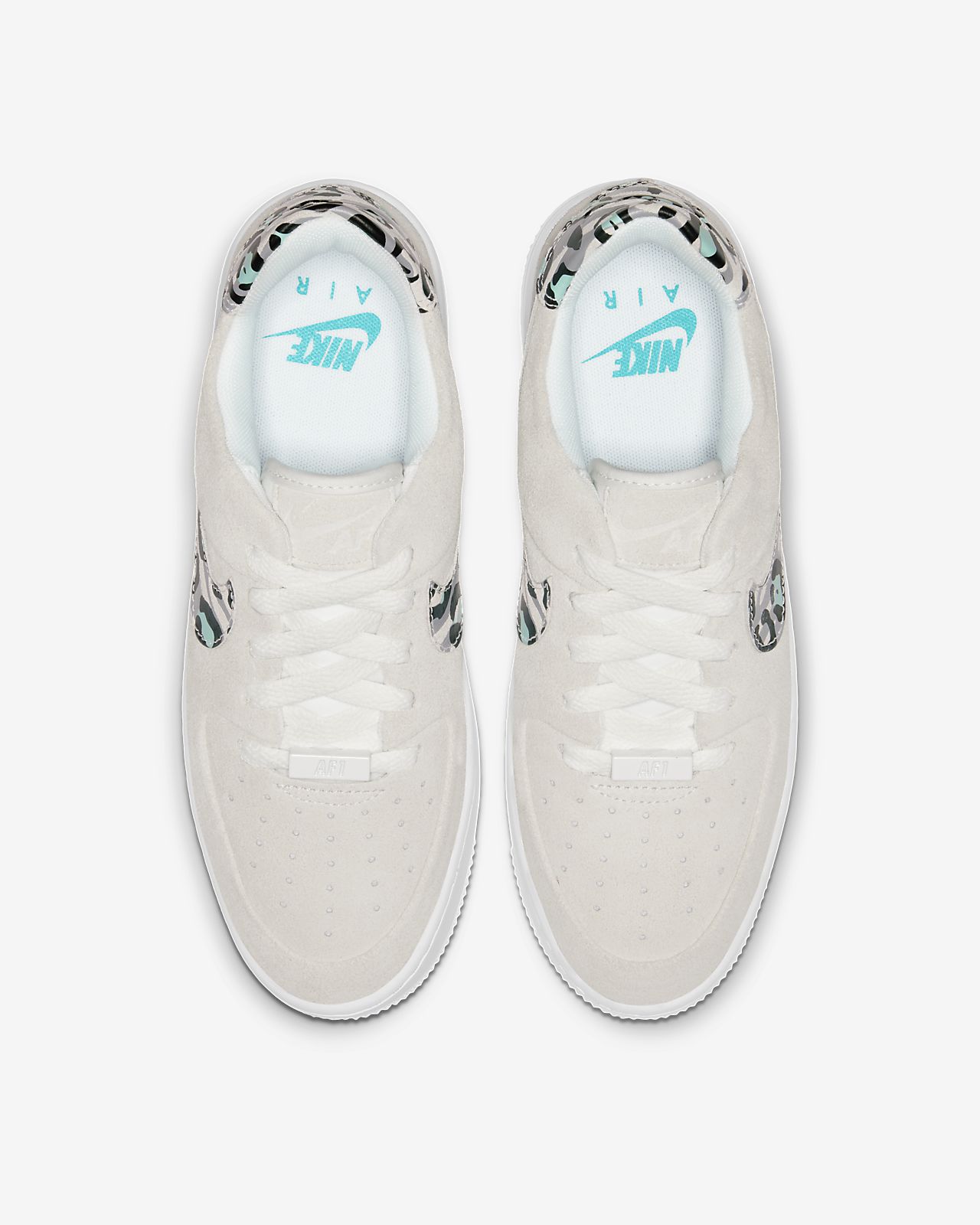 nike leopard print air force 1 sage trainers