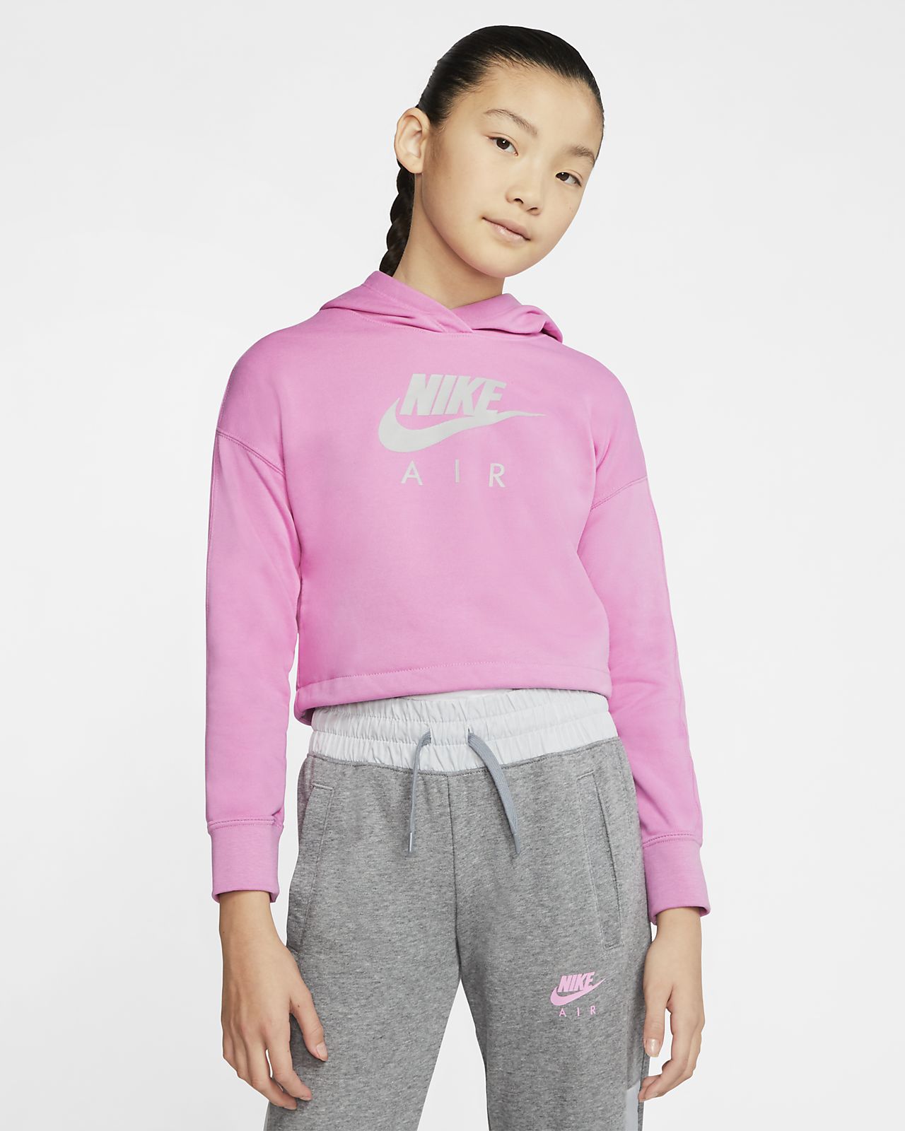 nike girls cropped hoodie