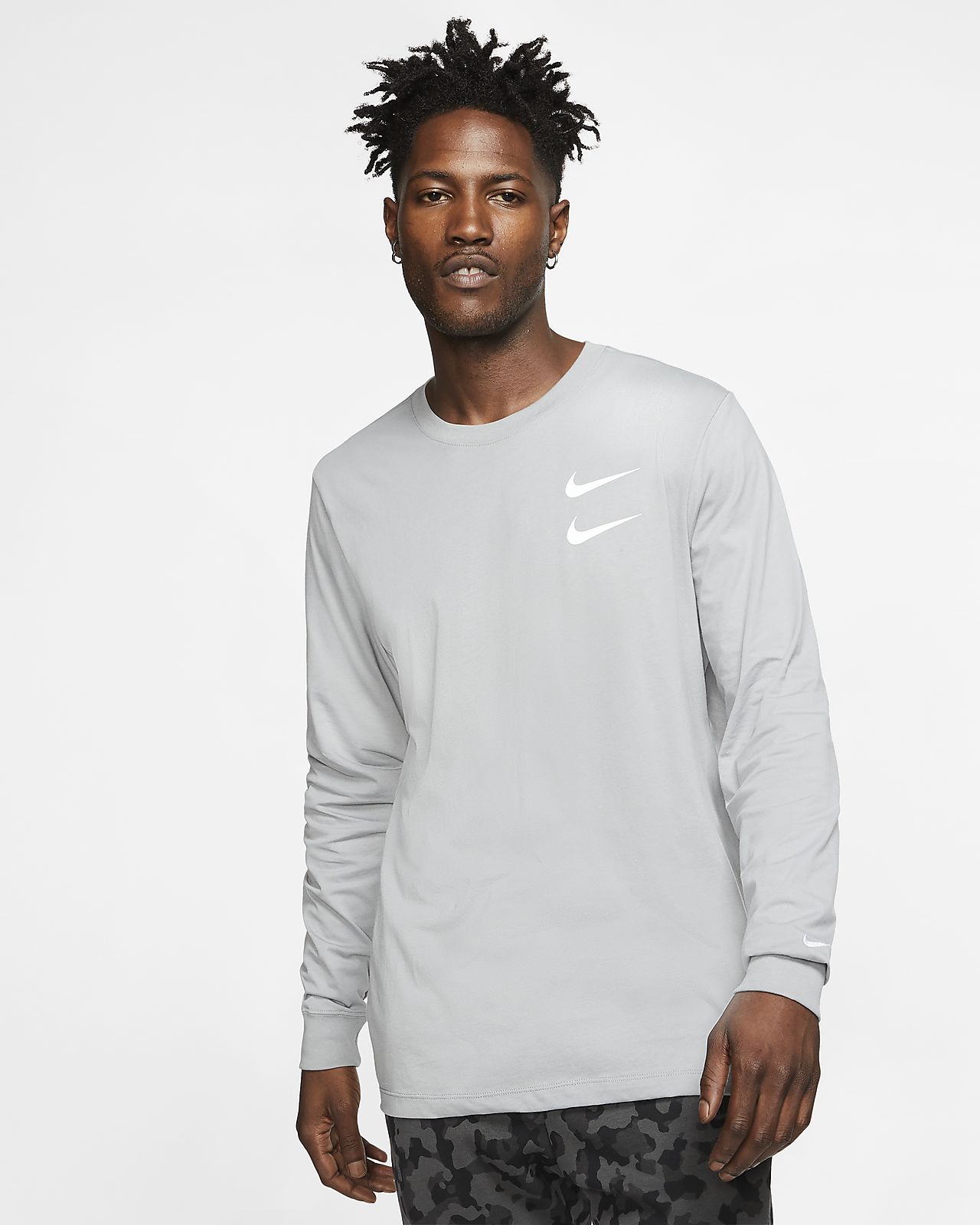 Nike Sportswear Swoosh Langarm T Shirt für Herren. Nike BE Nike Hoodie Sportswear Swoosh, für Herren