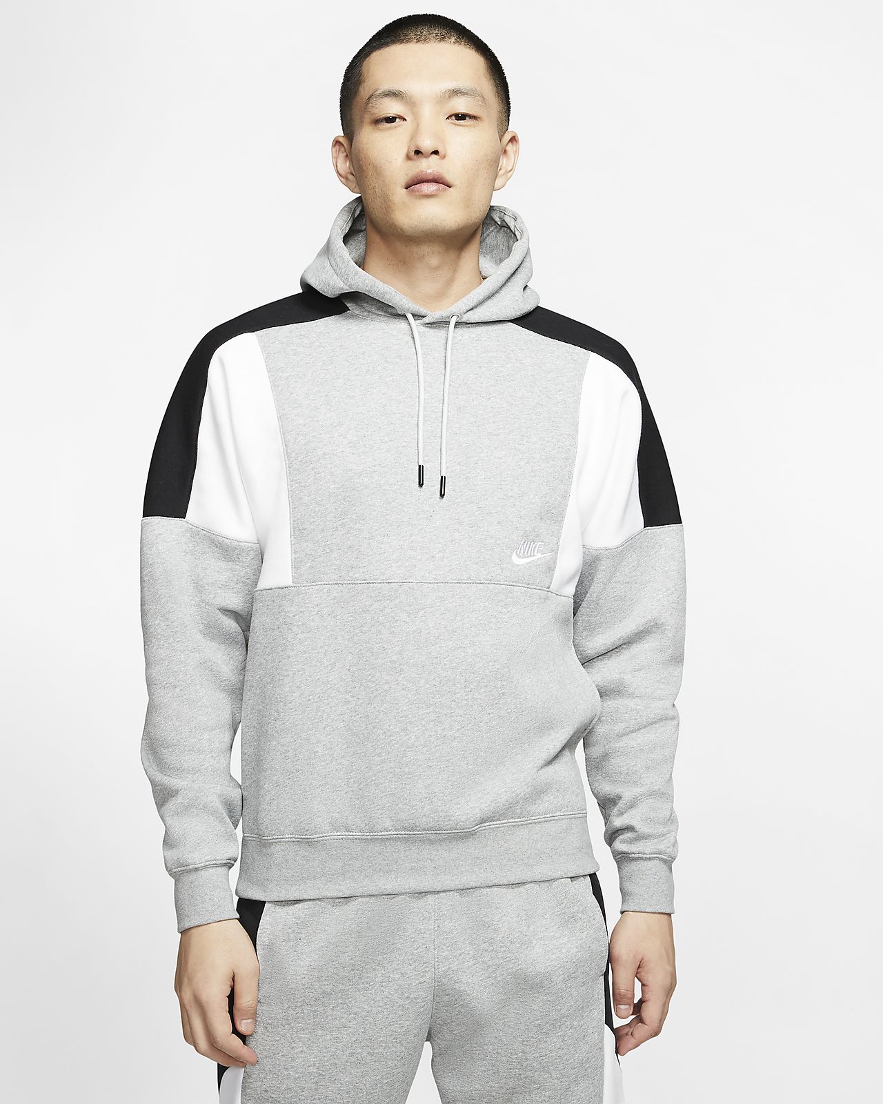 nike color block pullover hoodie