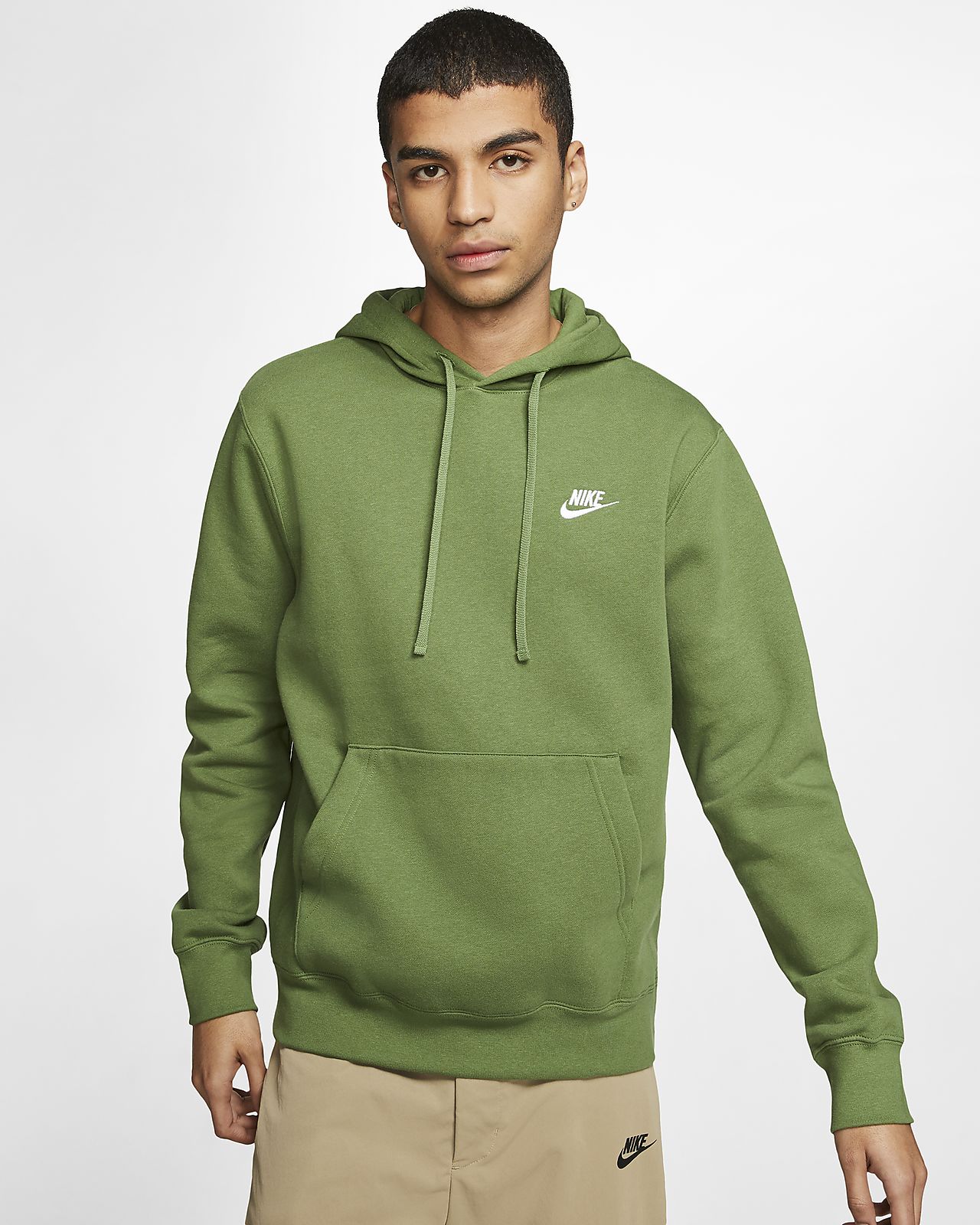 nike sportswear club logo pullover hoodie