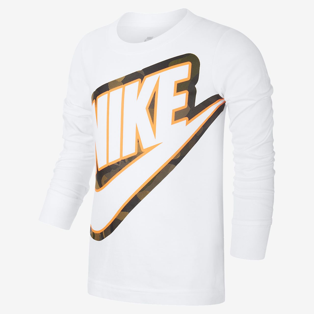 kids orange nike shirt