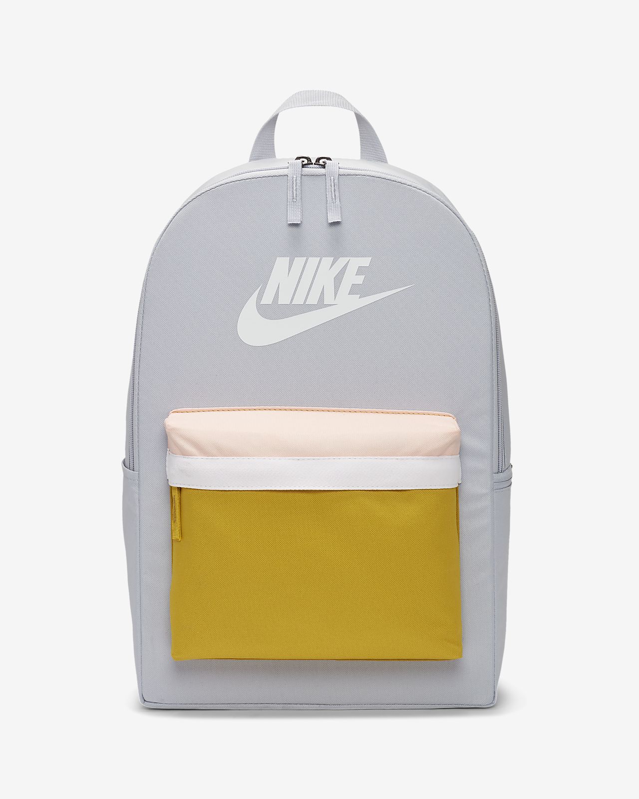 nike grey heritage metallic logo backpack