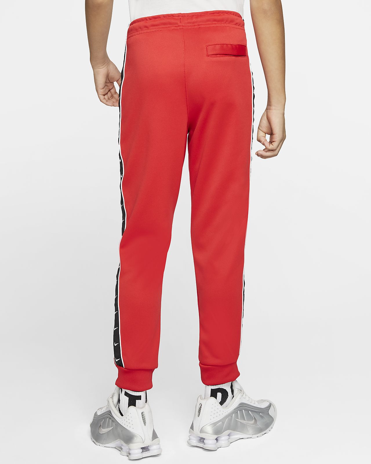 nike swoosh tape joggers