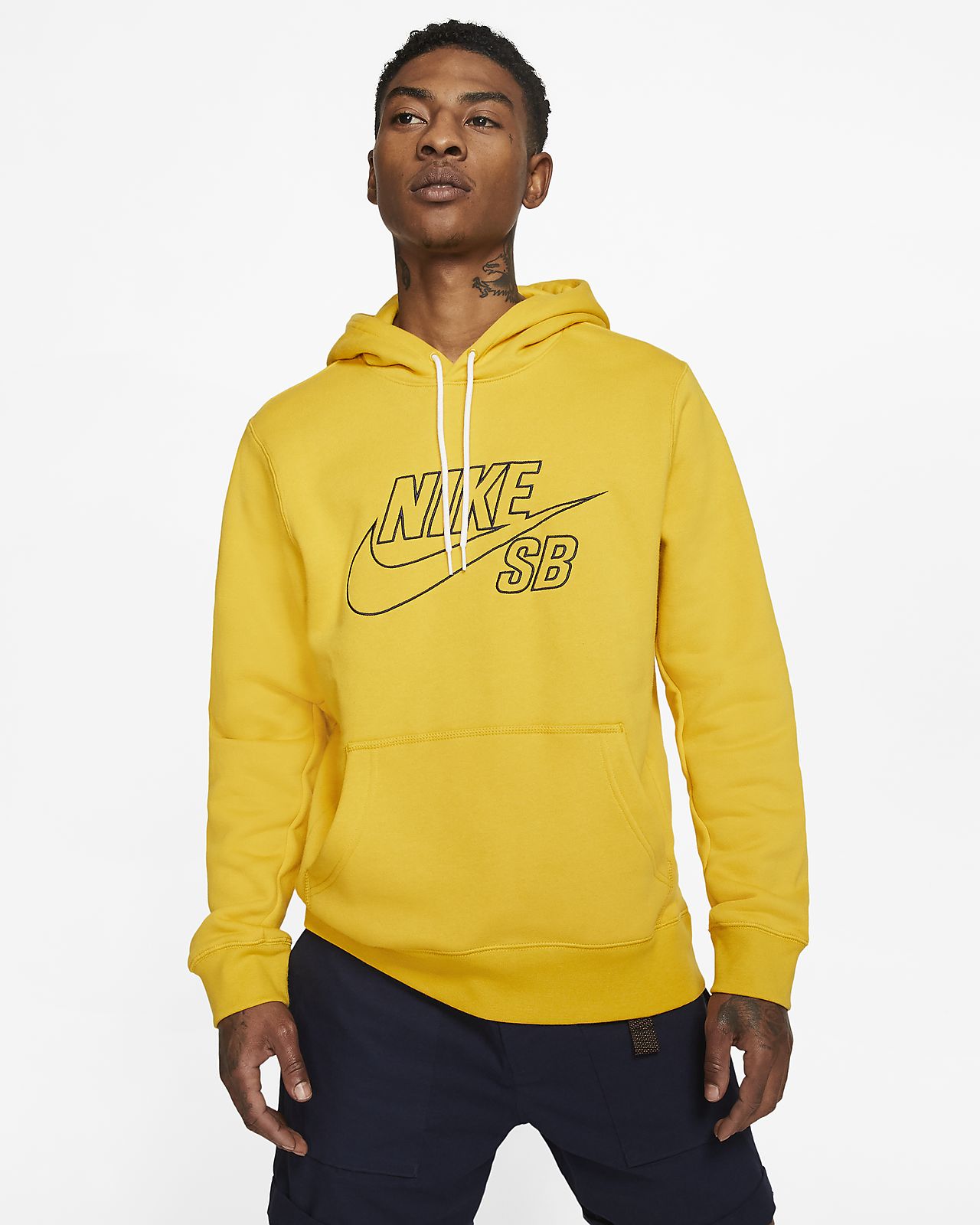 Nike sb hoodie yellow online