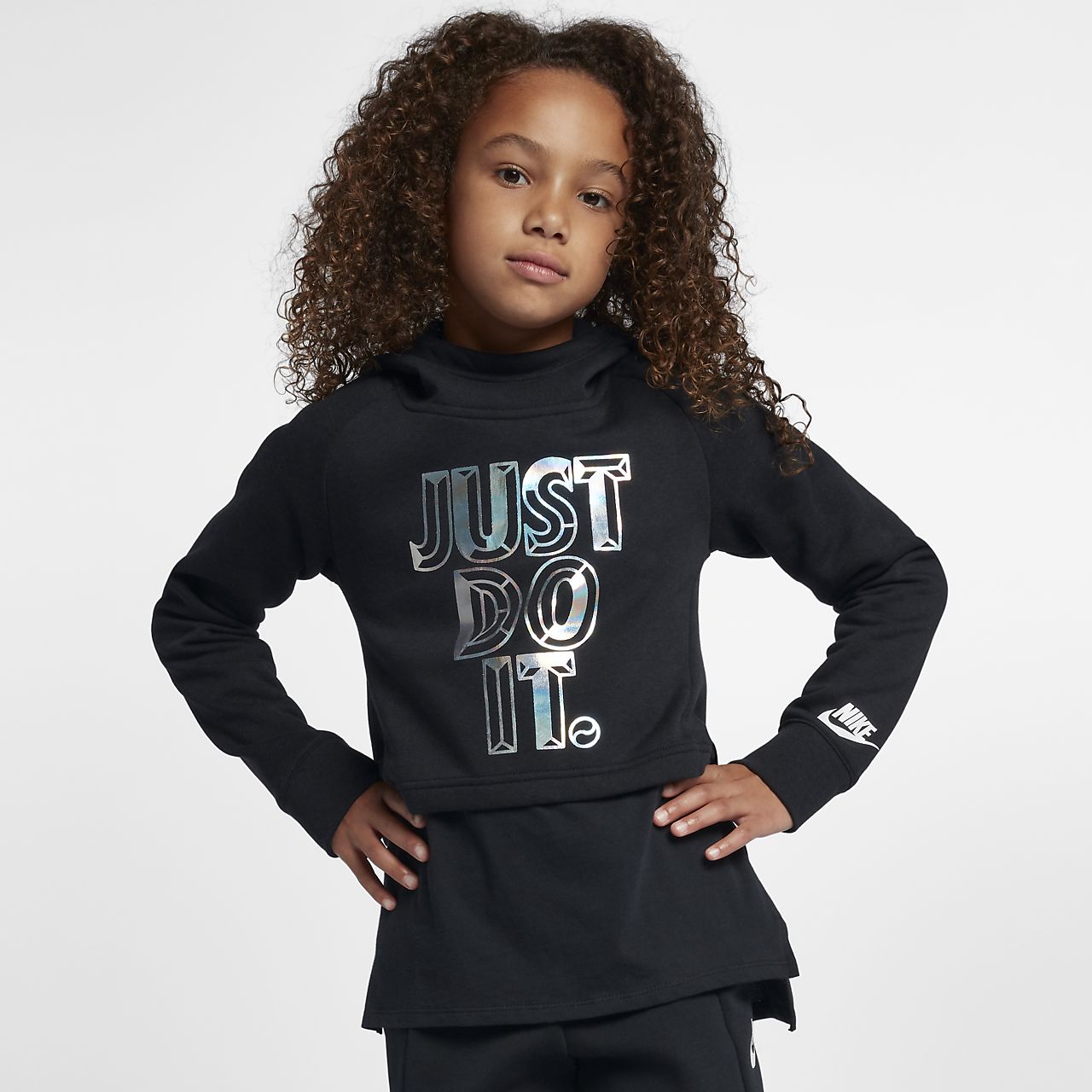 nike girls cropped hoodie