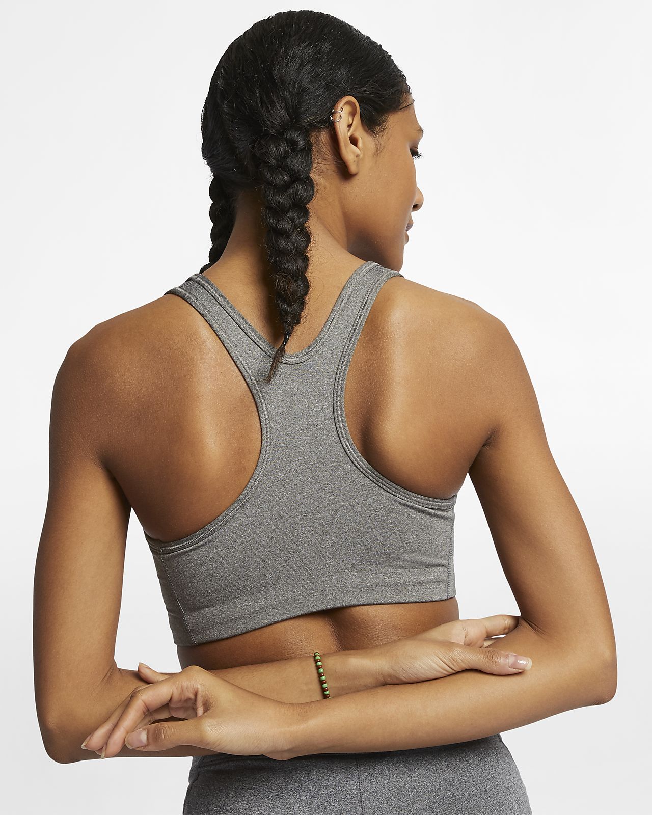 nike pro classic swoosh black bra
