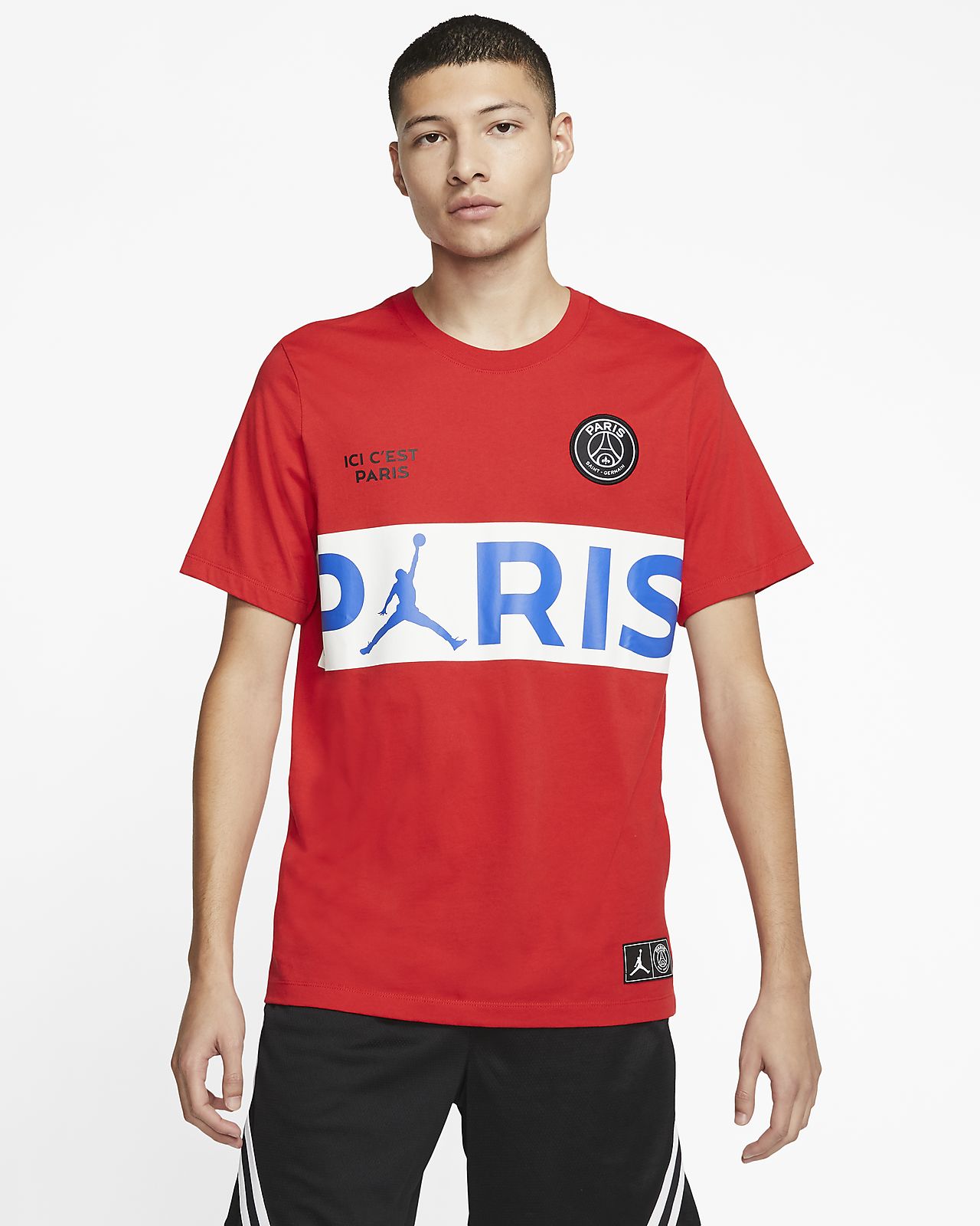 T-shirt con scritta Paris Saint-Germain. Nike CH