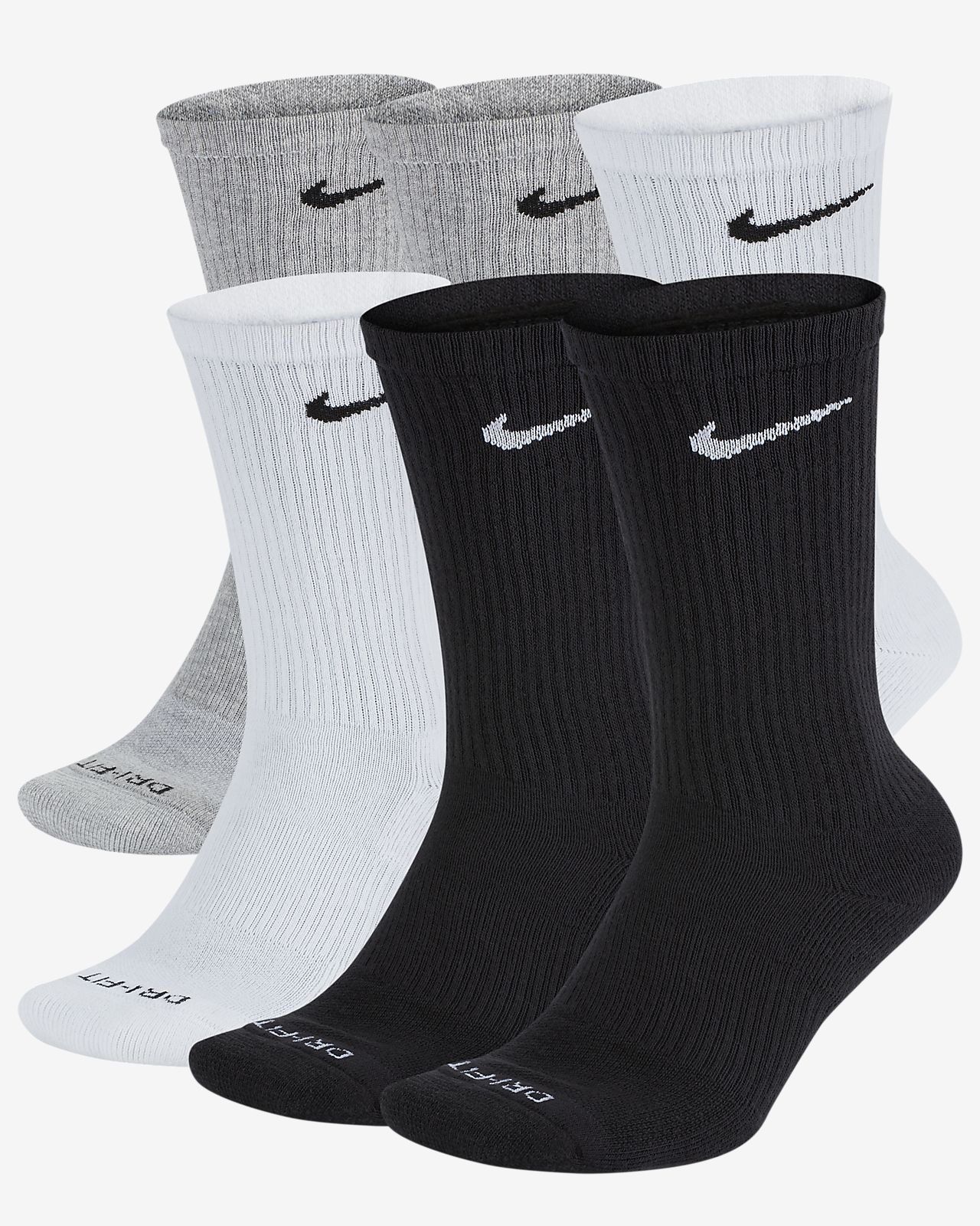 Nike Everyday Plus Cushion Crew Training Socks (6 Pair). Nike.com