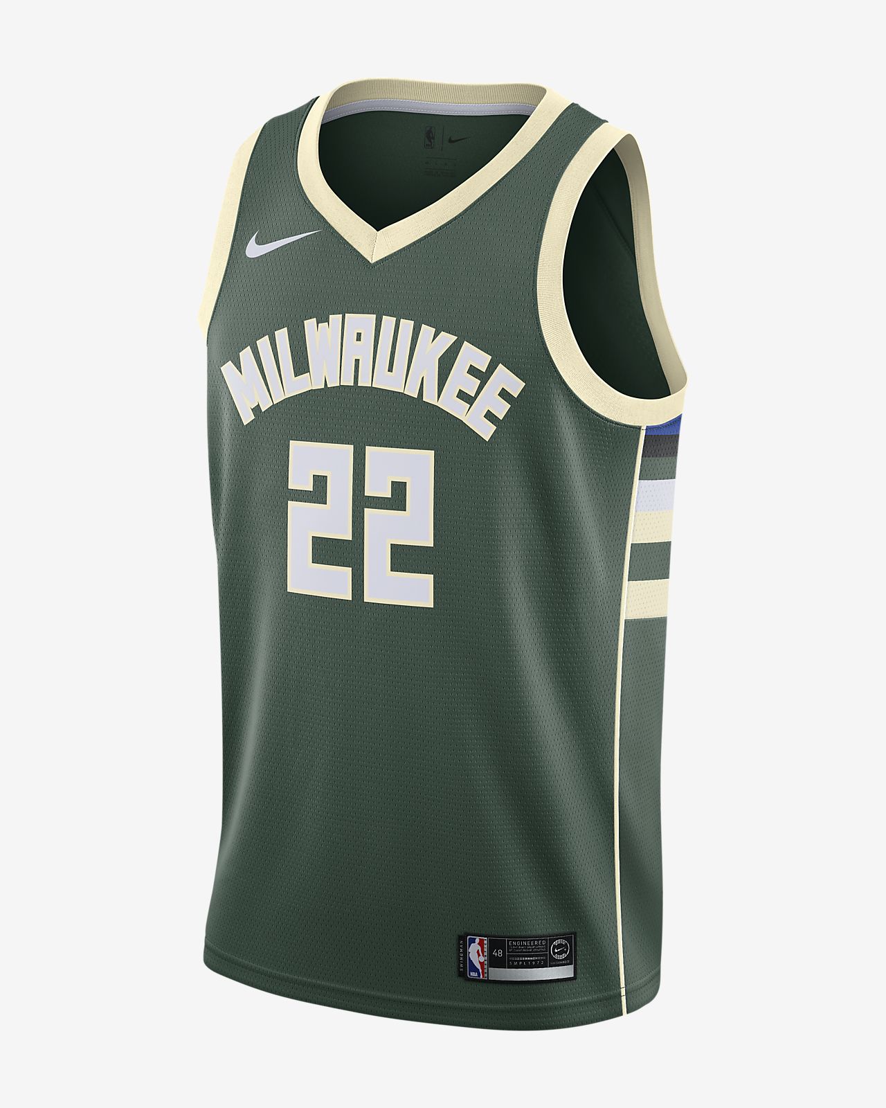Khris Middleton Icon Edition Swingman (Milwaukee Bucks) Men's Nike NBA ...