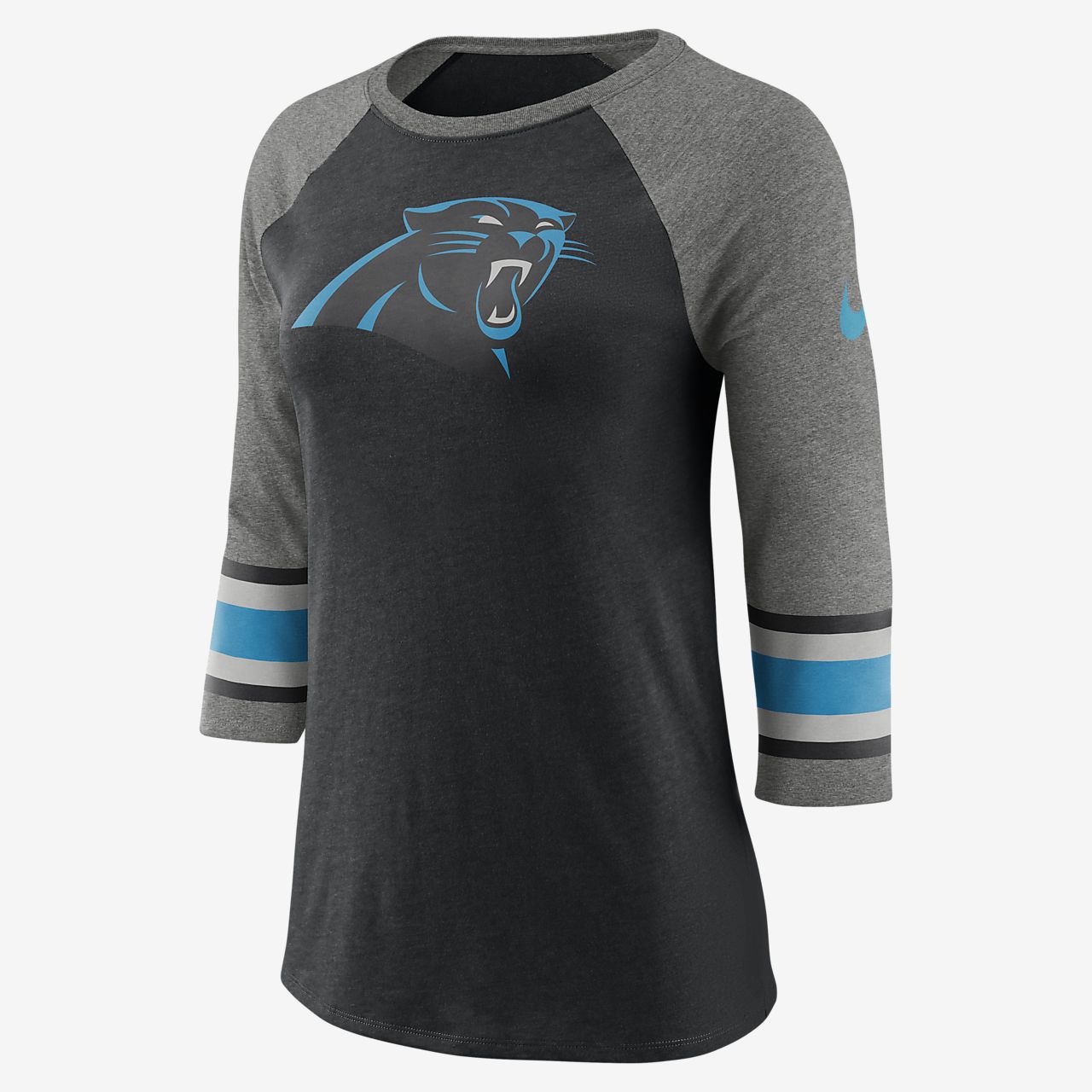 Nike Tri Blend Raglan Nfl Panthers Camiseta Con Mangas De 3 4