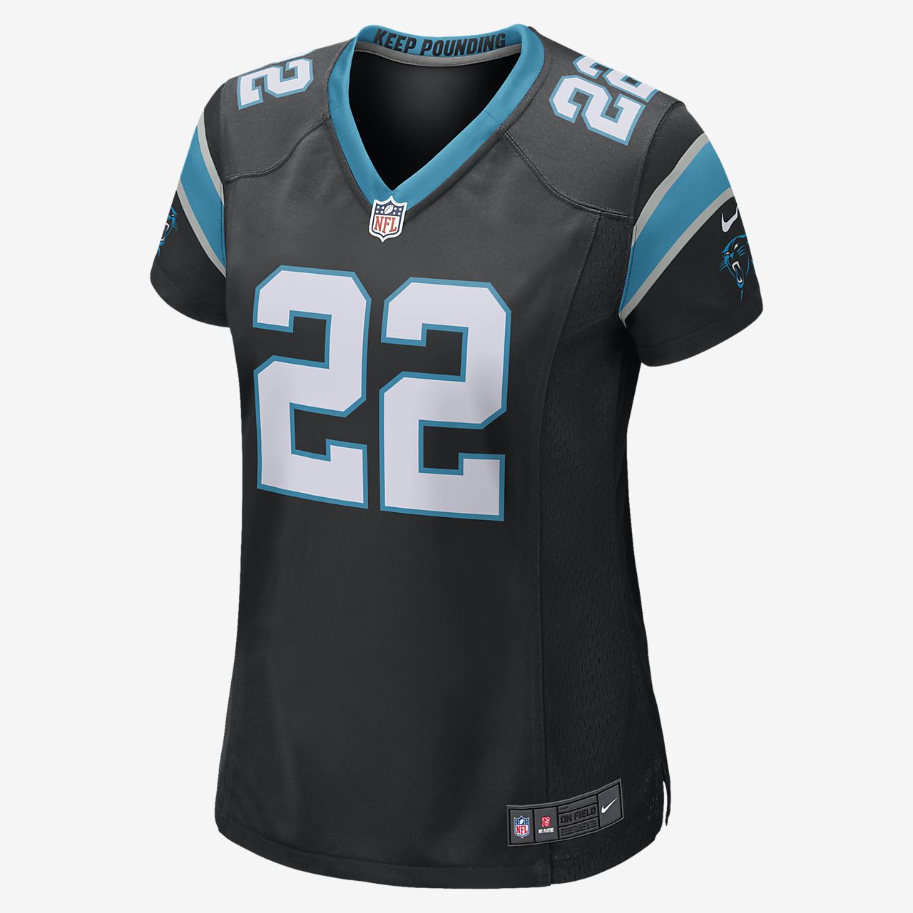 what color are the carolina panthers jerseys