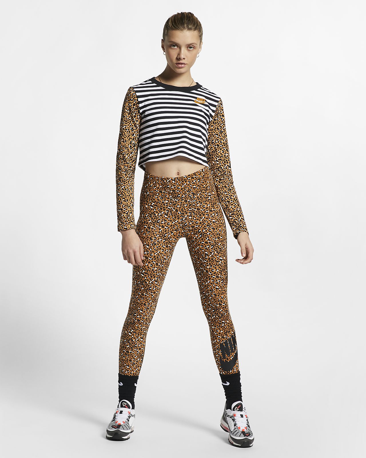 leopard print nike top