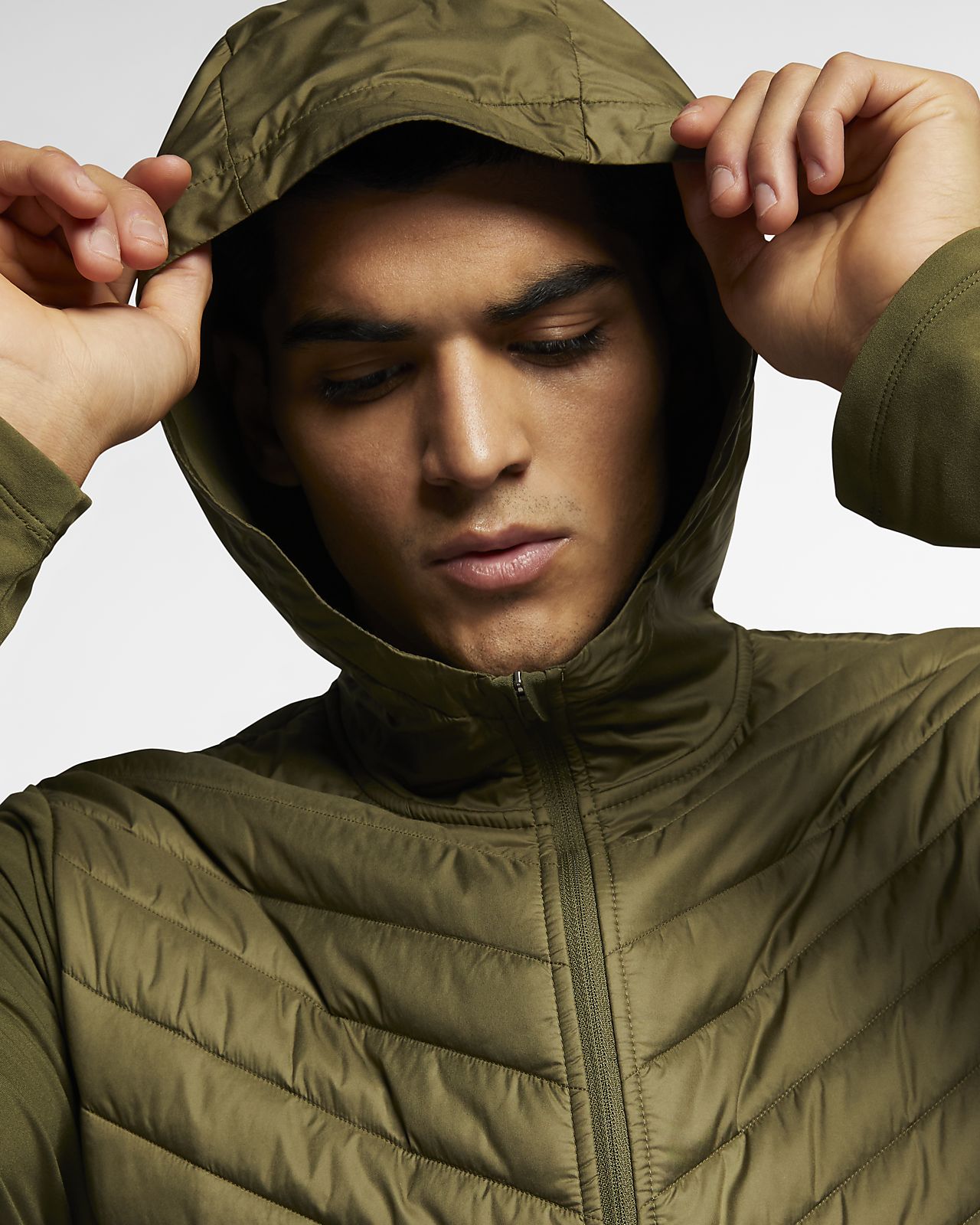 nike aerolayer men's hooded running jacket