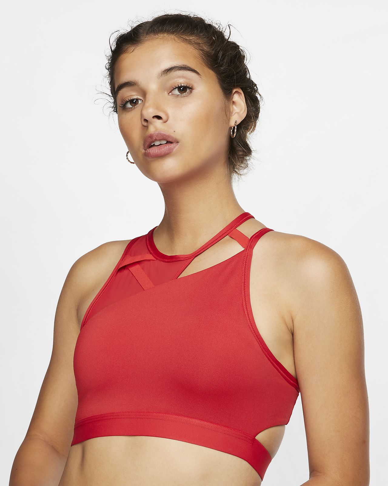 nike red sports bra