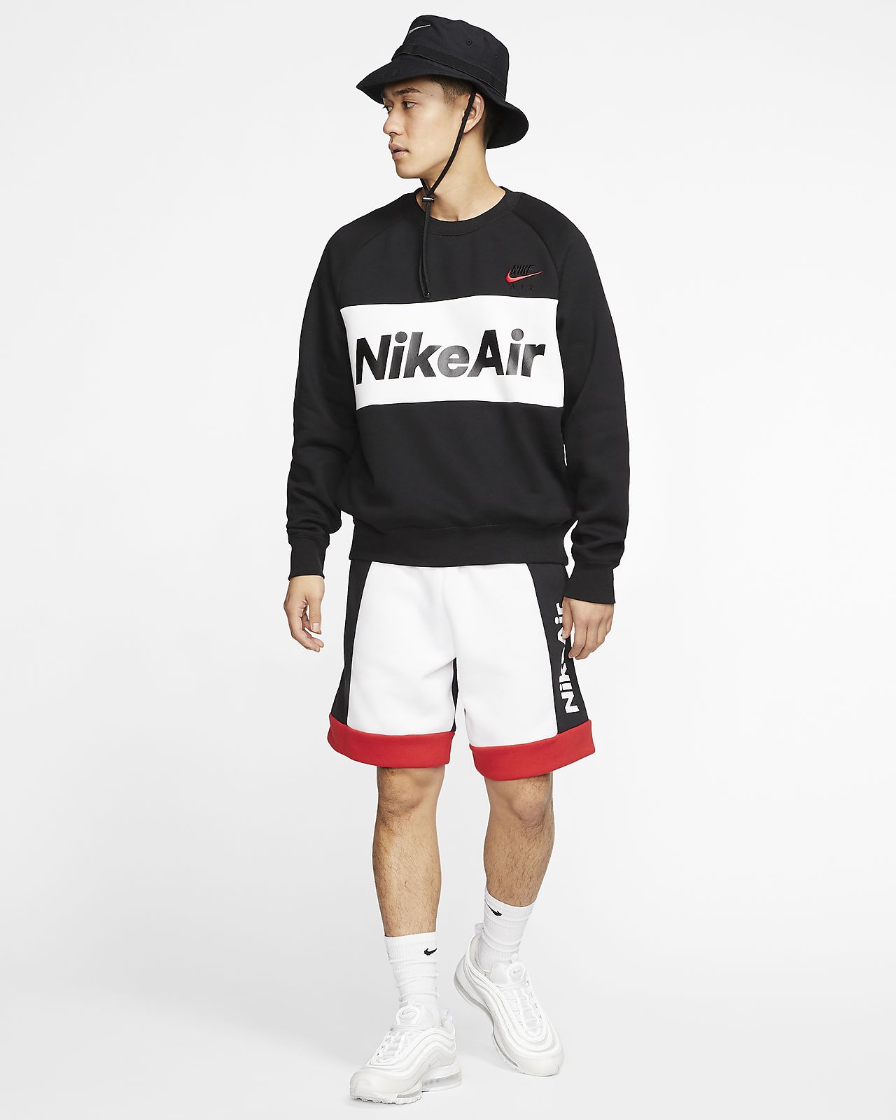 Nike Air kerek nyakkivágású, polár férfipulóver Nike Air kerek nyakkivágású, polár férfipulóver
