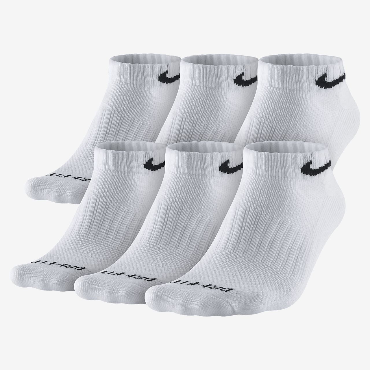 Nike Dri-FIT Low Cut Socks (Medium/6 Pairs). Nike.com