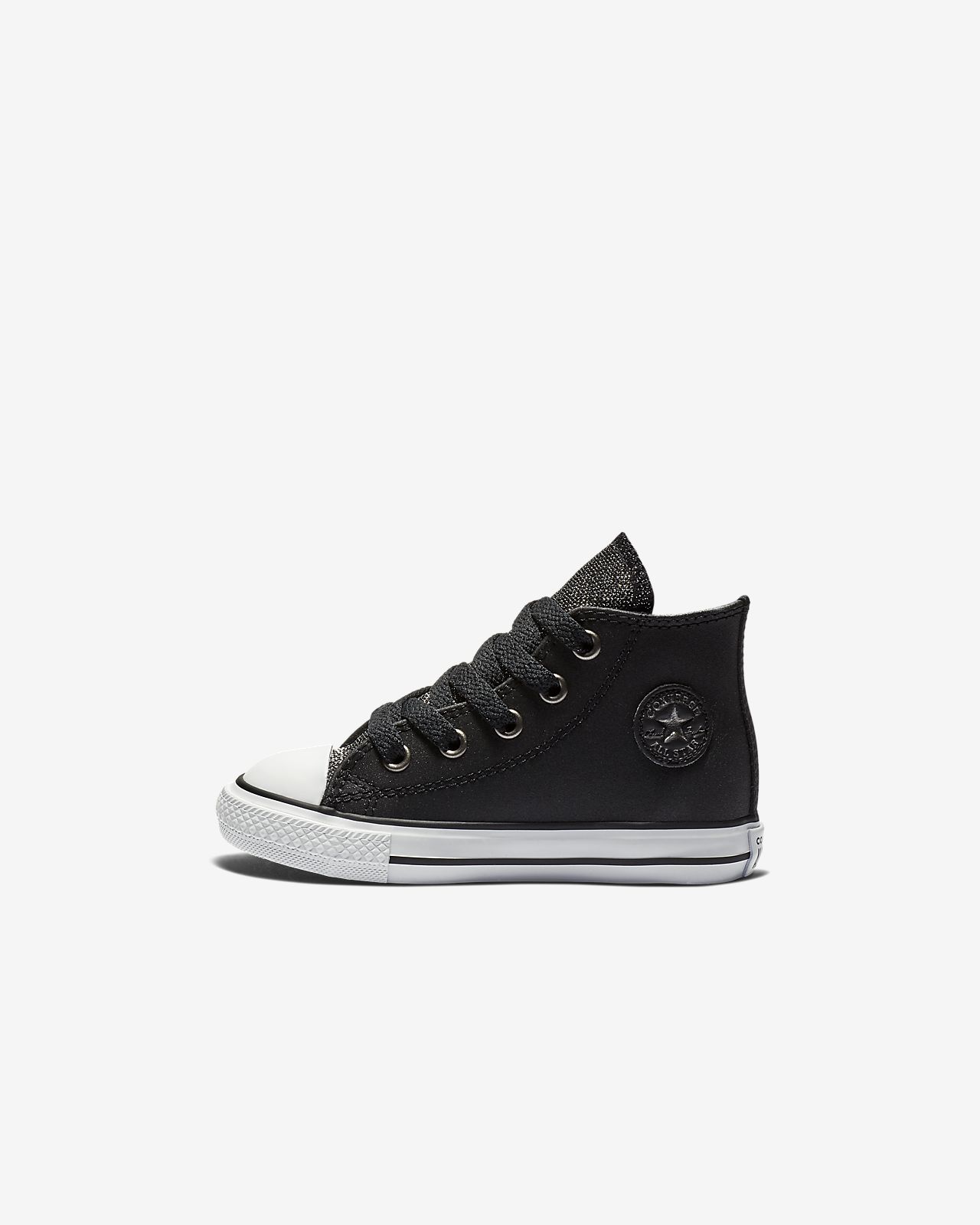 Converse Chuck Taylor All Star Graphite & Glitter Leather High Top ...